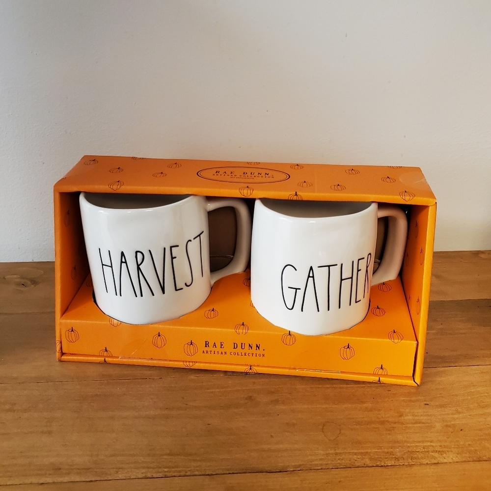 RAE DUNN | Mugs x 2 - Harvest and Gather (Thanksgiving / Fall) - Picture 6 of 6
